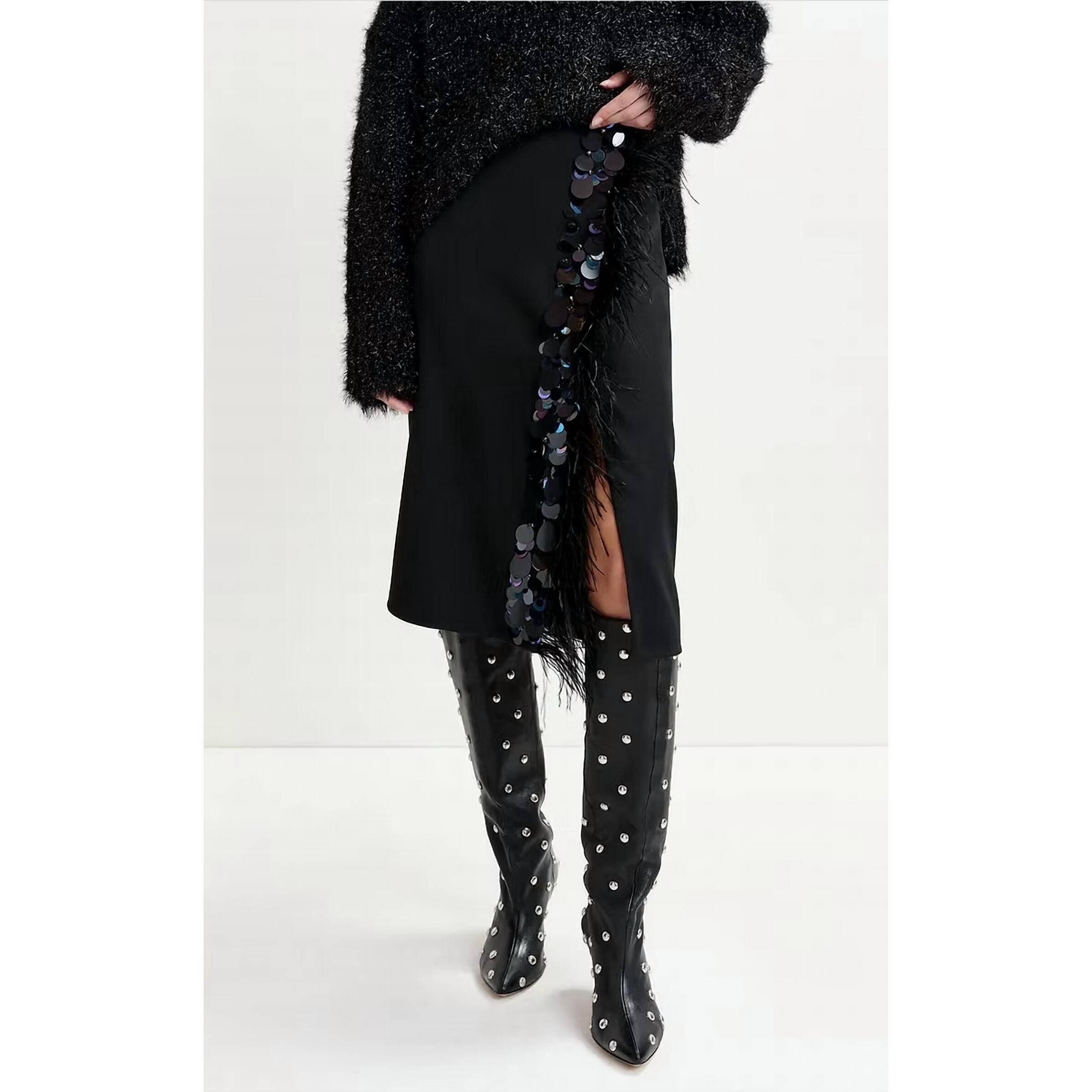 New Essentiel Antwerp Ivil Midi Skirt In Black